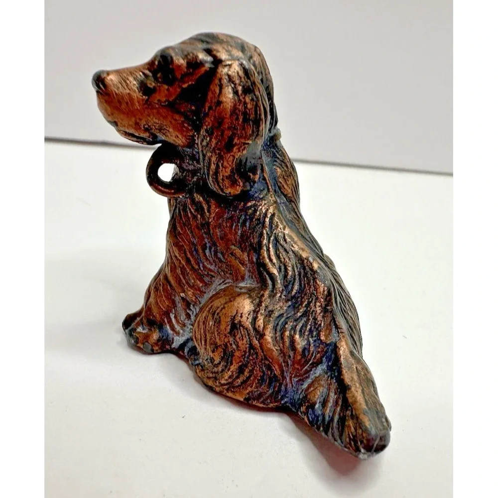 Solid Brass Dog Figure Signed Made in Napal Mini 1